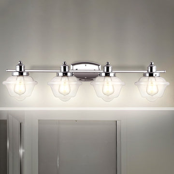Orleans Iron/Glass schoolhouse LED Vanity Light